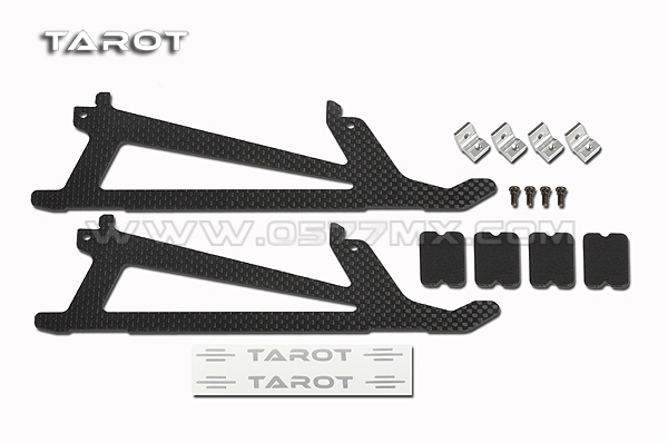 飛越/Tarot 450Sport直升機(jī)/金屬碳纖腳架/2片裝 TL2776-01